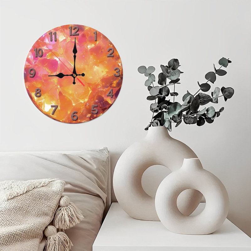 Horloge avec texture de pierre précieuse