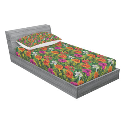 Ensemble de draps-housses en microfibre Orchids