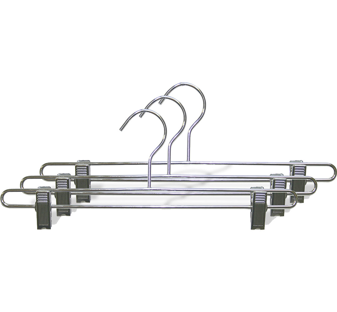 Metal Hangers With Clips for Skirt/Pants (Set of 50) Rebrilliant