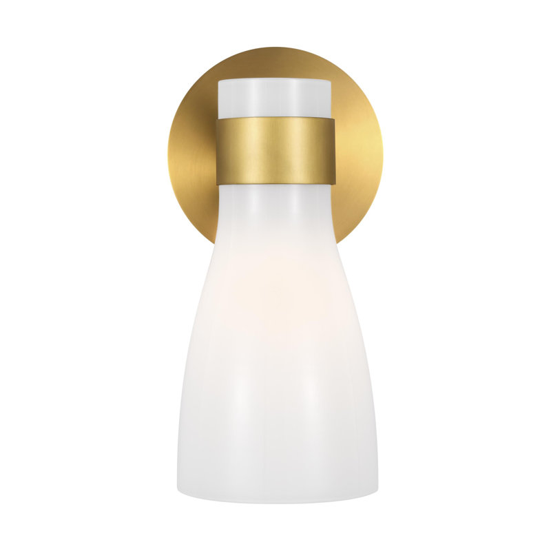Moritz Vanity Light, 2, Burnished Brass, White