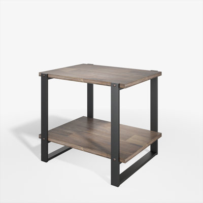 Ravidutt Solid Wood Top End Table