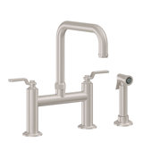 Bridge Kitchen Faucet With Sidespray - Quad Spout