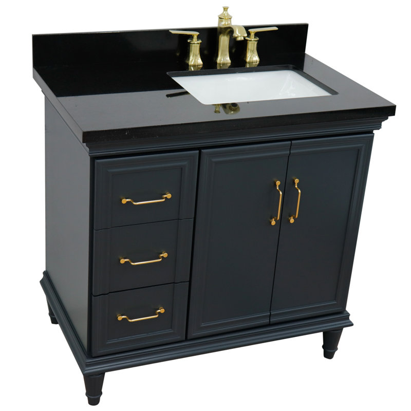 Ensemble de meuble-lavabo simple 37 po Little Nell, Gris foncé