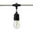 24 Ft. Black Filament String Light 12 Bulbs, Connect Up To 6