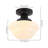 Beryl 1-Light Schoolhouse Opal Glass Mushroom Shaped Flush Mount Ceiling Light-35147684
