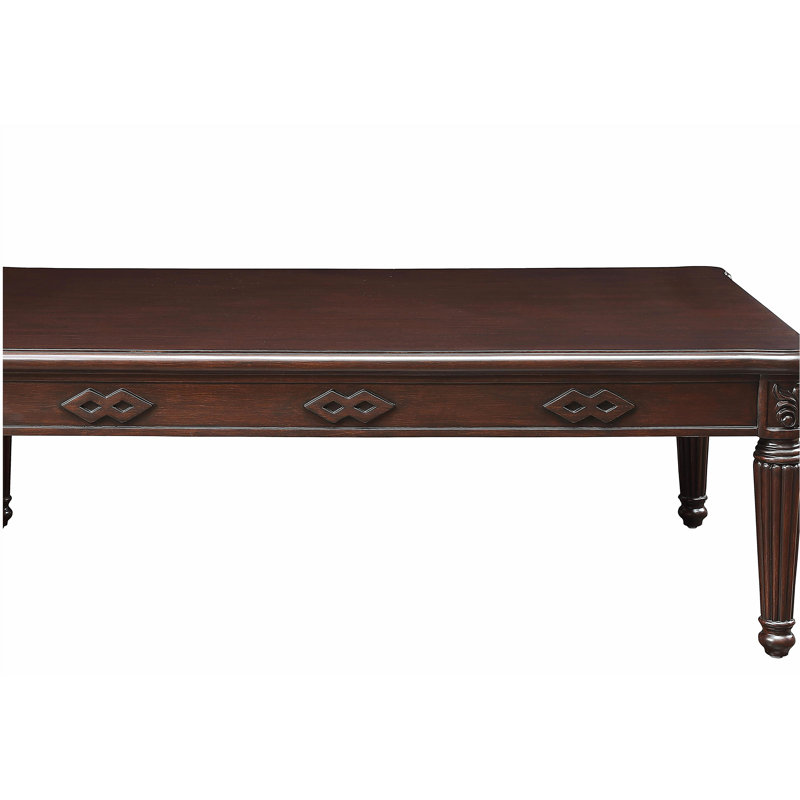 Espresso Coffee Table with Turned Legs