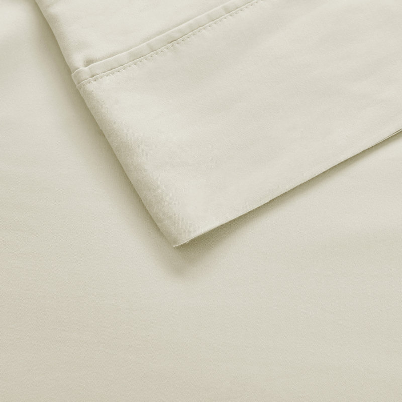 Ensemble de draps et de draps réglant le confort, mélange de coton, ivoire grand