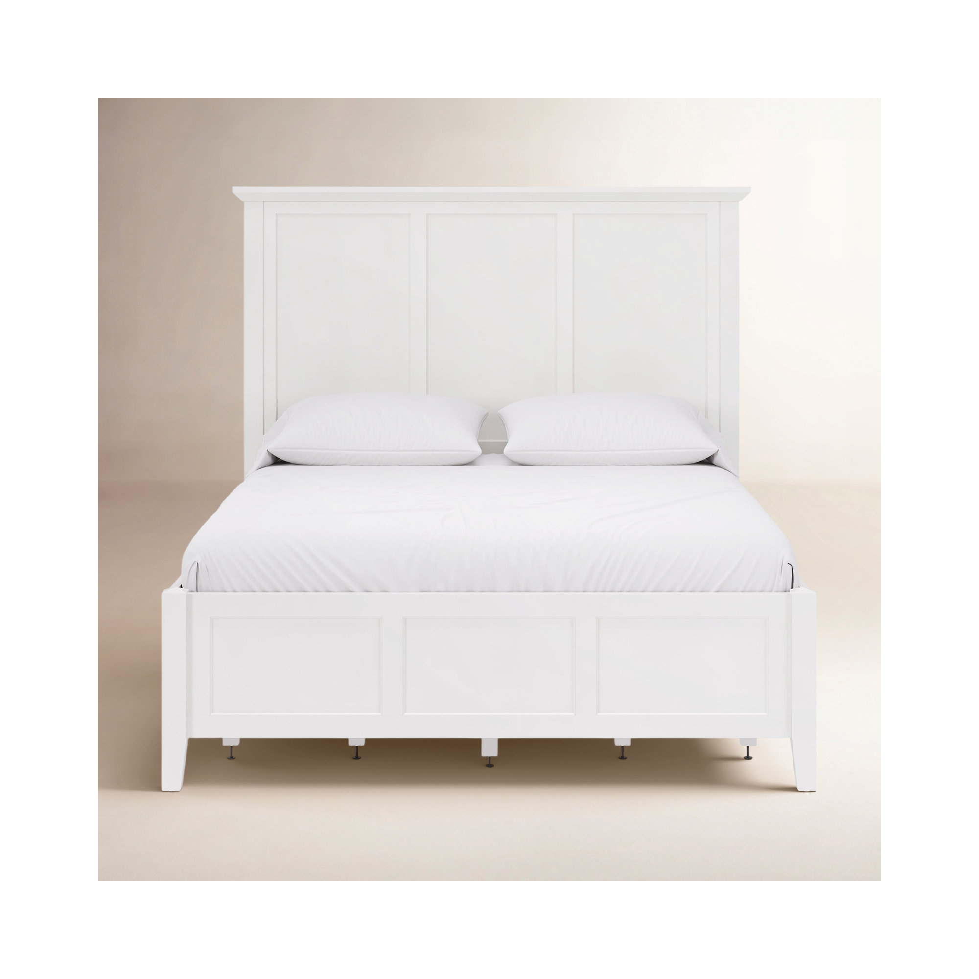 Renee Storage Platform Bed, White, King