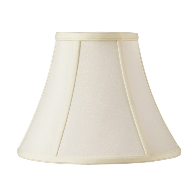 Silk Bell Lamp Shade, Eggshell, 12" H x 16" W x 16" D