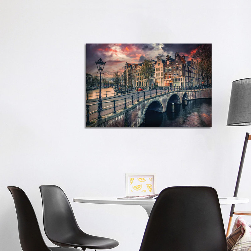 Amsterdam 1 Piece Wrapped Canvas Wall Art, 101.6 cm H x 66.04 cm W x 3.175 cm D