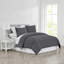 Literie 2 pièces Southshore Fine Linens Pom-Pom Slate pour lit simple/simple XL, avec 1 taie d'oreiller standard, en microfibre douce prélavée et bordure à pompons-319530285-328972259