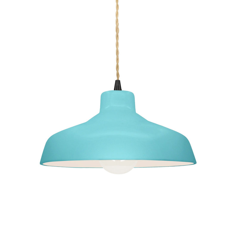 Gela 1 - Light Dome Pendant, 5.75" H x 11.5" W x 11.5" D, Matte Black