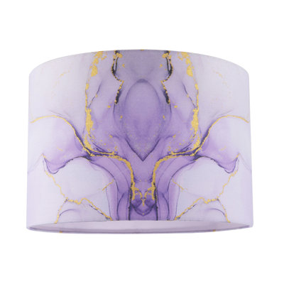 20cm H Cotton Lamp Shade in Lilac