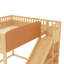 Grand lit mezzanine avec tête de lit tapissier et tablettes de rangement-903827567-902857647