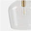 Luminaire suspendu transparent en forme de cloche en verre de 13 pouces de diamètre.-1279490374-1279490372