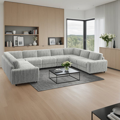 Canapé modulaire en tissu rembourré de duvet Lirien