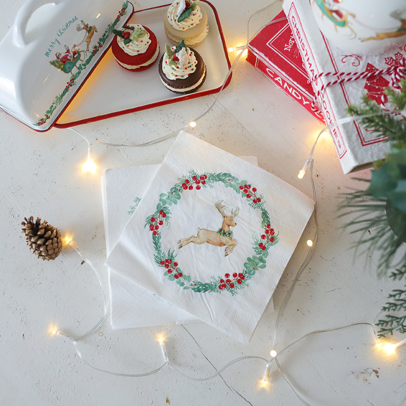 Disposable Christmas Paper Napkins