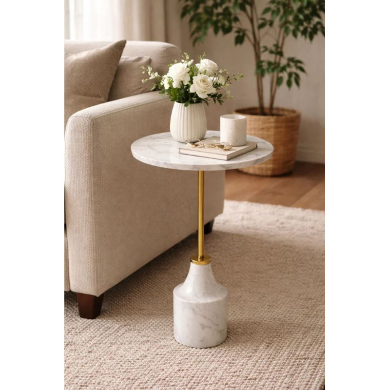 Marble Top End Table
