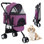 Foldable Pet Stroller with Lightweight Design, Portable Dog Cat Travel Stroller for Walking, Jogging and Outdoor Use