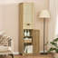 Armoire de rangement en rotin avec tablettes réglables