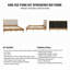 Structure de lit tapissier grand format, lit plateforme minimaliste en bois avec support renforcé-117270038
