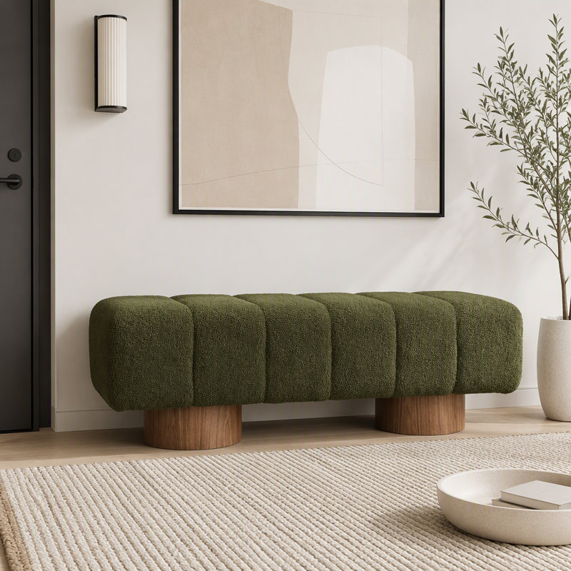 Banc de salle à manger rembourré, Vert