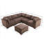 Canapé modulaire rembourré 6 pièces Yuvan