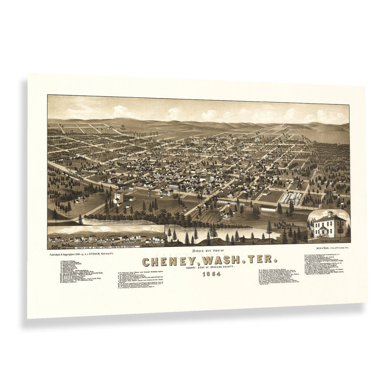 1884 Cheney Washington, H 16 po x l 24 po