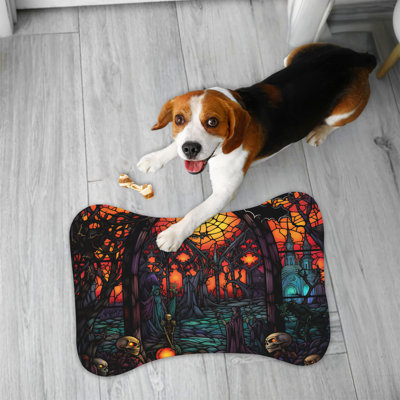 Tapis d'alimentation en os 1 pièce Mosaic Haunted Design