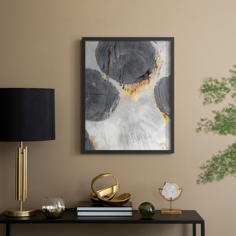 Abstract CCCLXXIX Framed Print - Ready To Hang - Made in USA, 10" H x 8" W, Black