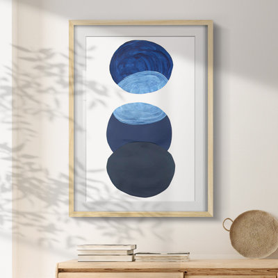 Ultramarine Orbs I -Framed Print