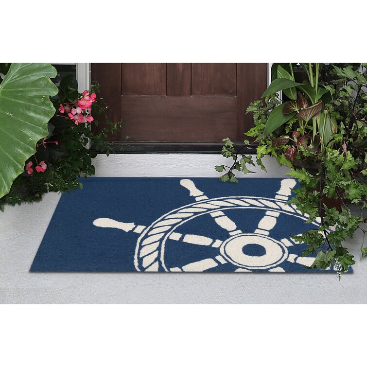 Nautical Compass Hand-Tufted Indoor/Outdoor Mats & Rugs