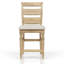 Tabouret de bar à dossier fuselé, assise rembourrée moelleuse, pieds avant élégants et repose-pieds, largeur 62,4 cm, couleur chaud, poids élégant de 12,7 kg