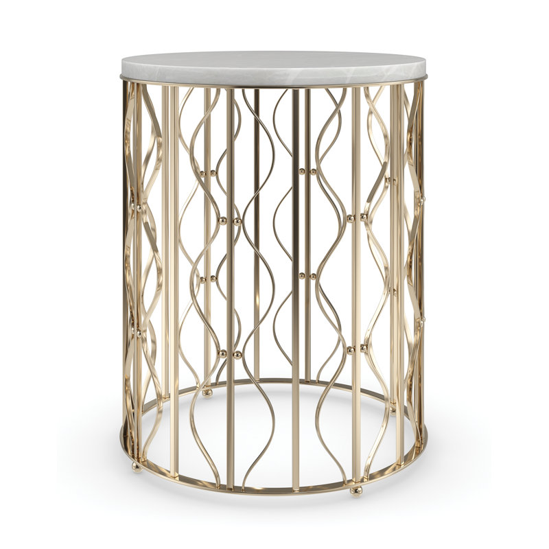 Marble Top End Table