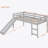Loft Bed With Slide, Multifunctional Design, Twin (Gray)(OLD SKU: WF292715AAE)-1654510922