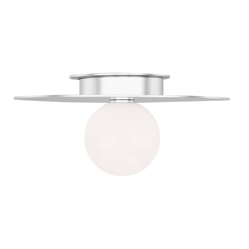 Polished Nickel Globe LED Flush Mount Light