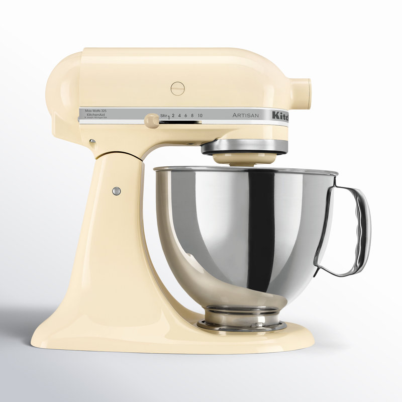 Batteur sur socle à tête inclinable de 5 pte Artisan® de KitchenAid®, Crème amande