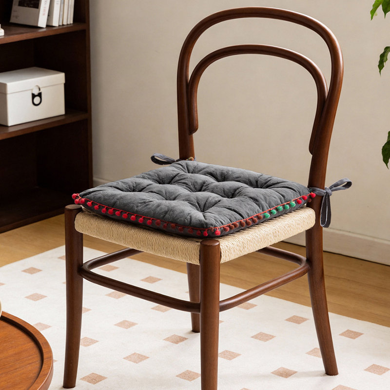 40 x 40cm Thick Padded Chair Cushion, Grey