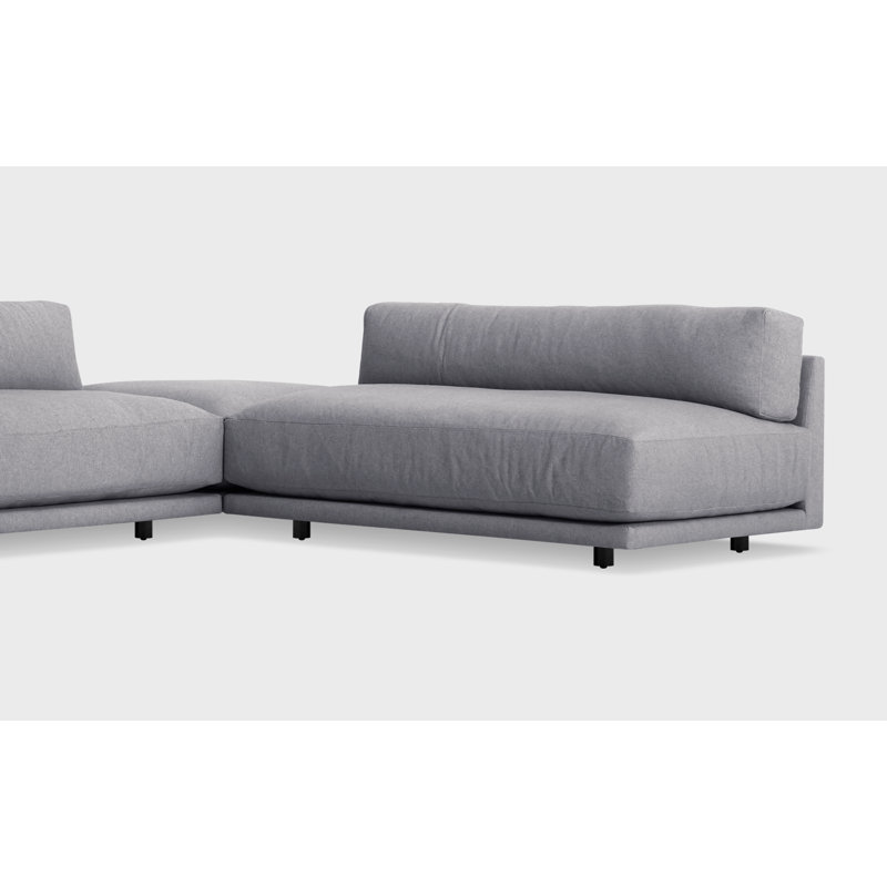 Sunday Sectional, Agnew Gray Textured Basketweave