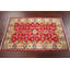 Tapis d’intérieur en laine rouge/ivoire 2 pi 8 po x 4 pi 4 po one-of-kind à la main-noué la 2010 kazak