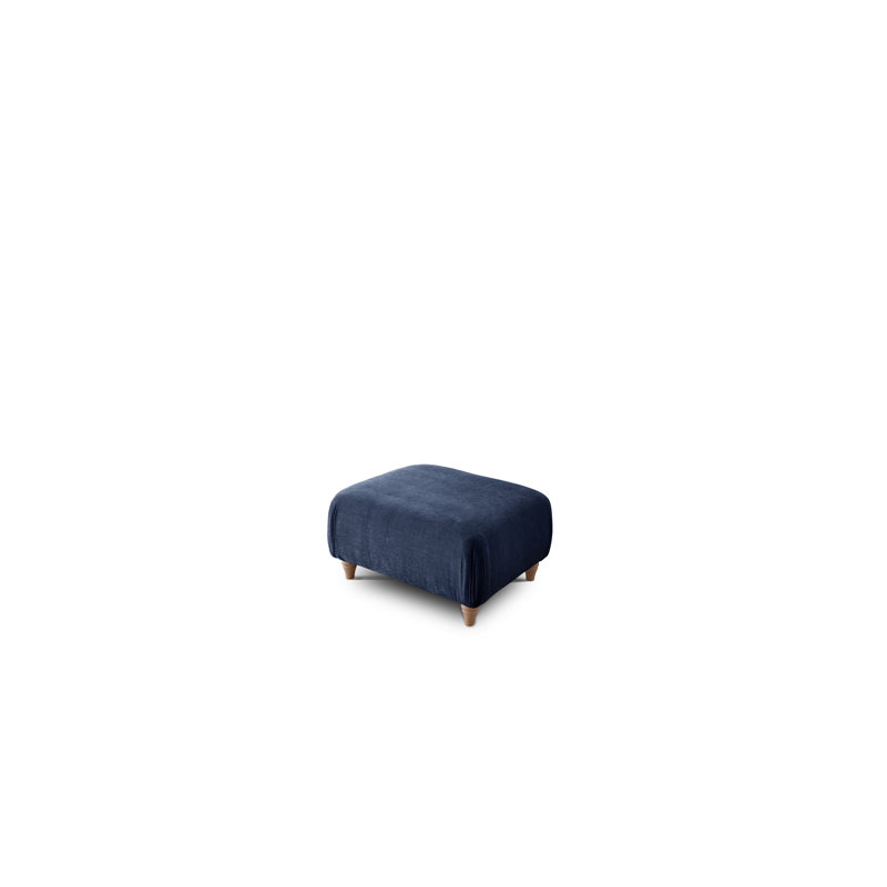 Charlotte-Ann Soft Touch Square Footstool, Navy