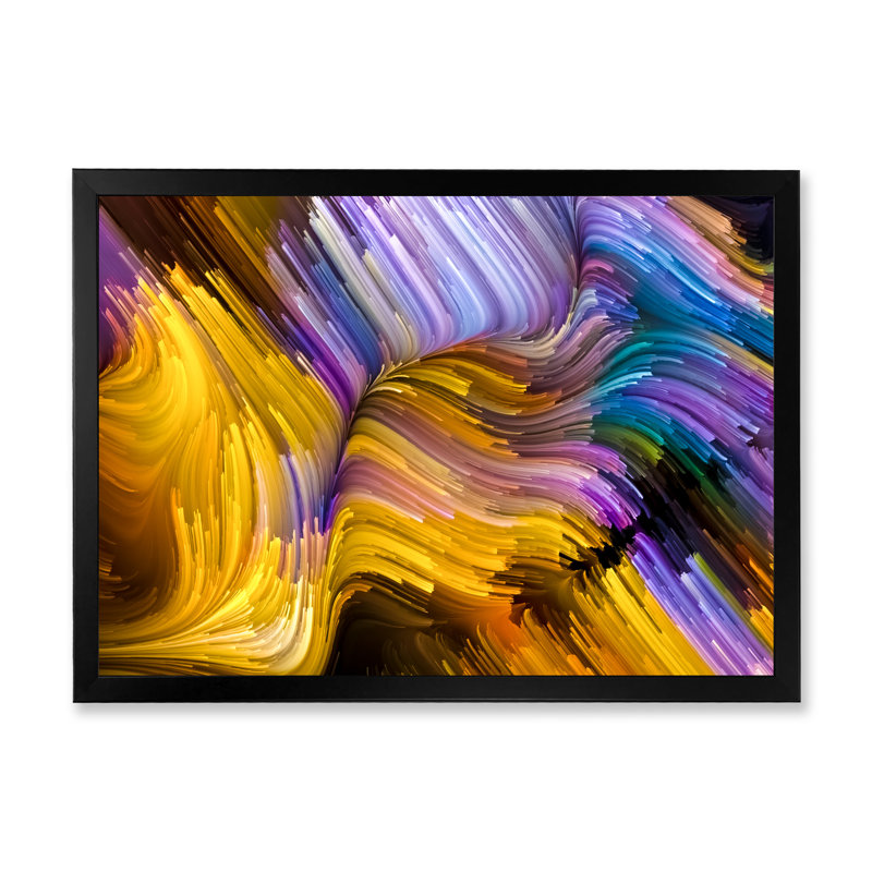 «Color Motion Series Abstract», reproduction de cadre photo sur toile, Cadre photo noir, H 12 po x l 20 po x P 1 po