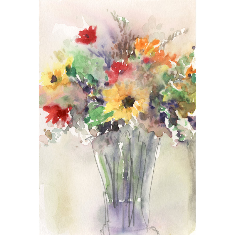 Fancy That Bouquet I 1 Piece Wrapped Canvas Painting, 30cm H x 20cm W