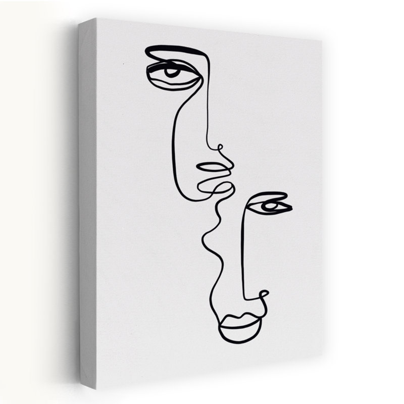 Faces 2 Minimalist Abstract Art, 60" H x 40" W