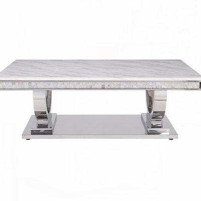 Table basse argentée