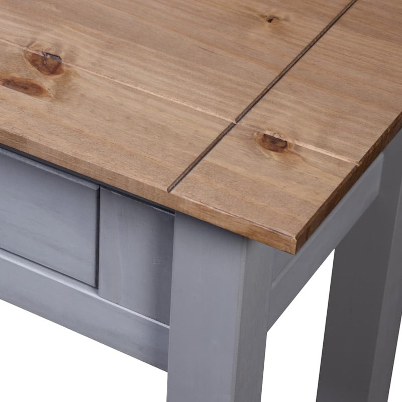 Kessel 110cm Solid Wood Console Table, Grey