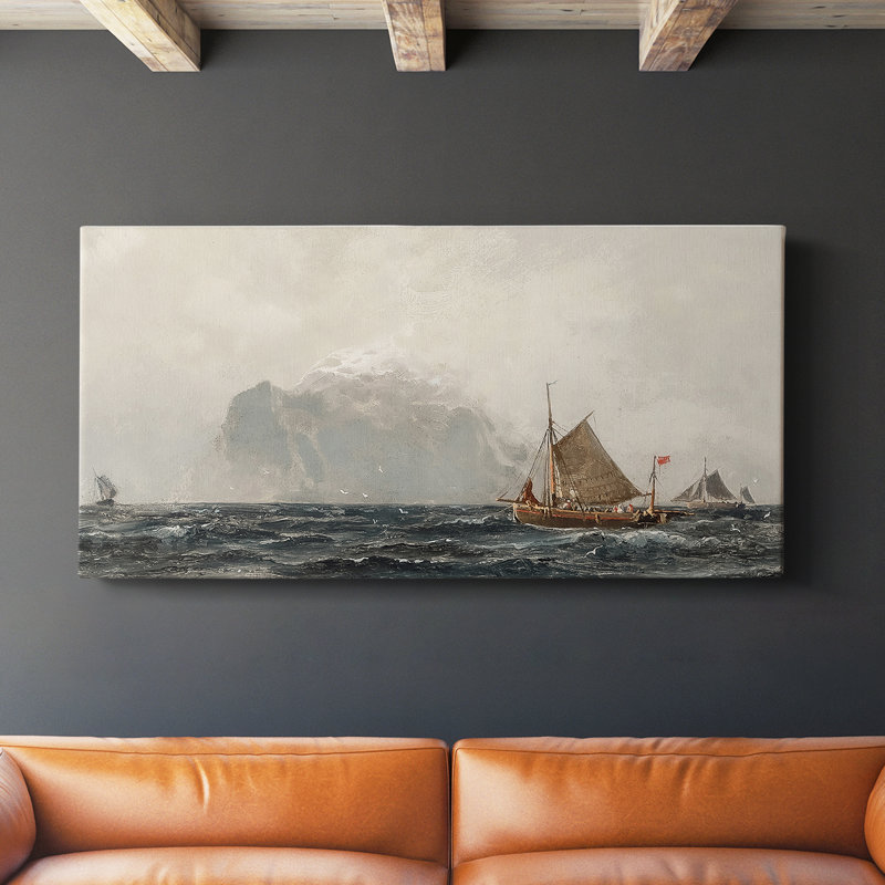 Série nautique-CCCCXCV- Toile tendue avec châssis - Prêt à être accroché, H 16 po x l 32 po