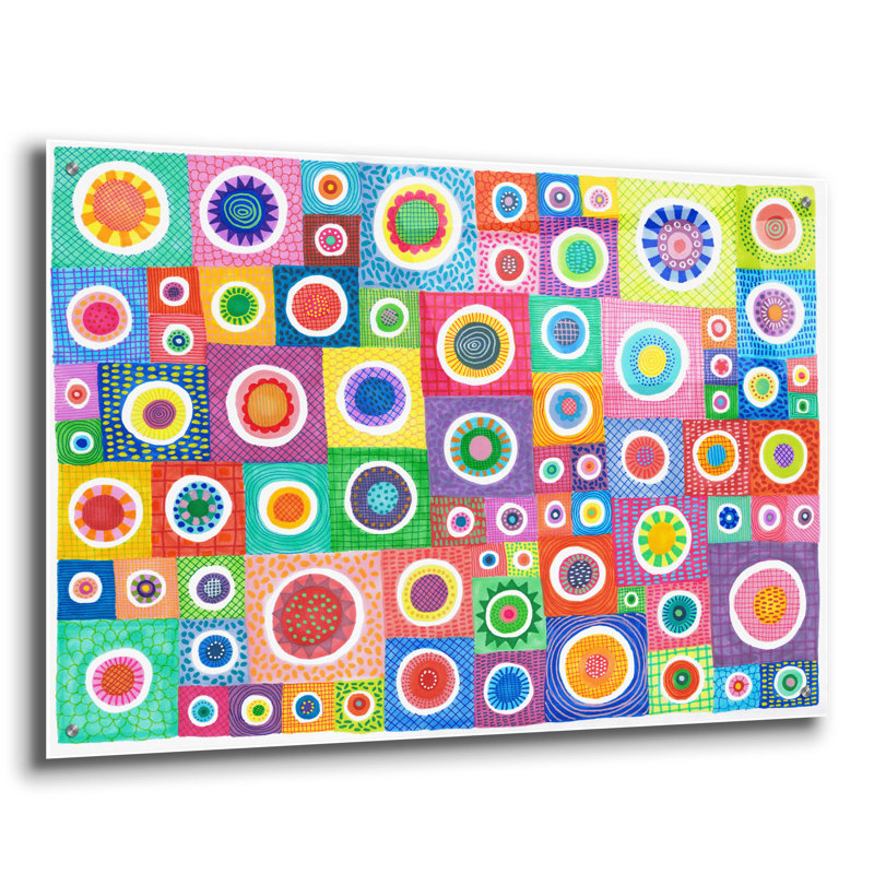 «Patchwork Circles» par Hello Angel, H 24 po x l 36 po x P 0,2 po