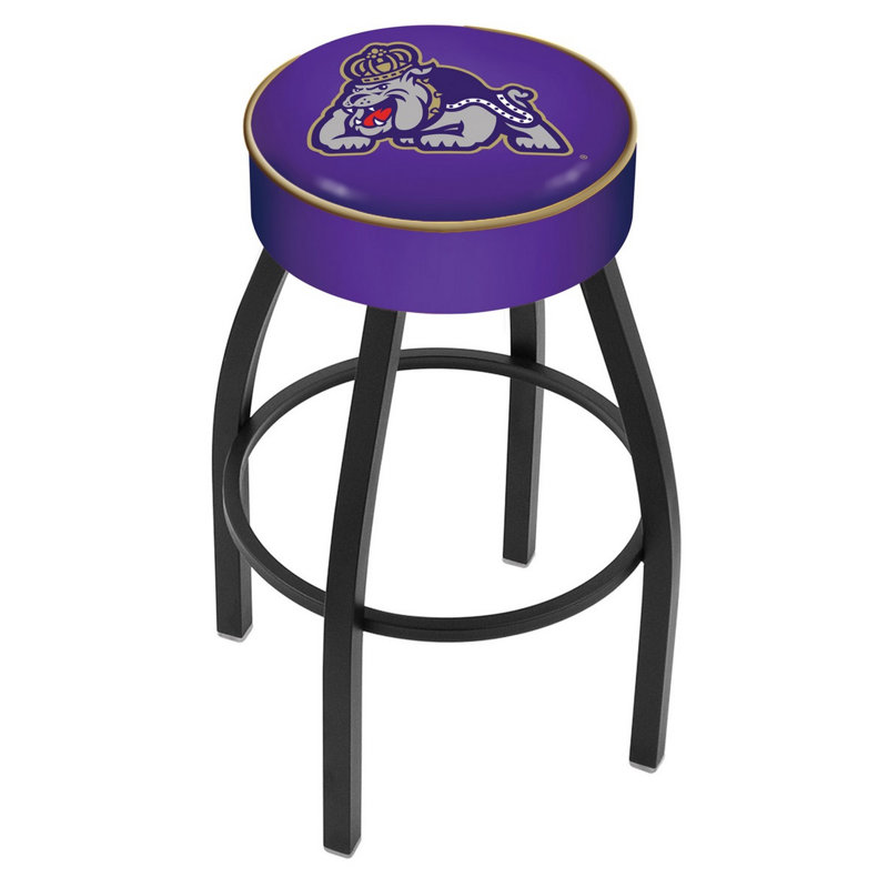Tabouret de bar et de comptoir NCAA, James Madison, Noir, Tabouret de comptoir (assise de 25 po de hauteur)