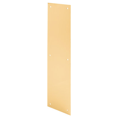 Plaque de poussée en aluminium Prime-Line J 4630, 4 po x 16 po, finition laiton-brun, (paquet simple)